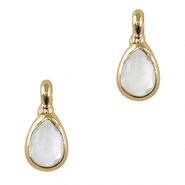 Pendentifs en verre Crystal Glass goutte Cristal-doré