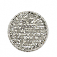 Pendentifs au crochet avec perles &agrave; facettes 35mm Gris