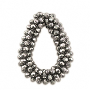 Pendentifs facett&eacute;es goutte Argent&eacute;