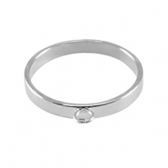 Appr&ecirc;ts en acier Inox bagues avec anneau Argent&eacute;