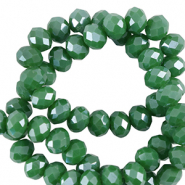 Perles à facettes 6x4mm disque Heishi Vert Nil-pearl shine coating