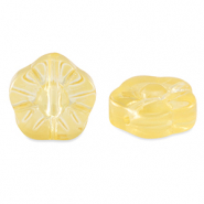 Perles en verre fleur Jaune