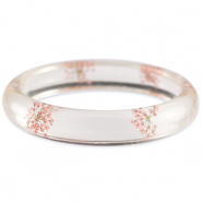 Bracelets tendance avec fleurs s&eacute;ch&eacute;es Rose clair