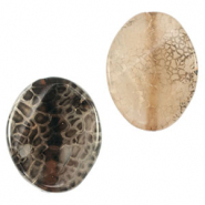 Pierres semi-pr&eacute;cieuses ovale Gris topaze