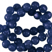 Perles Polaris rond 4mm Mosso Bleu royal