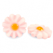 Perles coquillage fleur Rose clair-orange