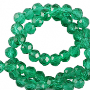 Perles à facettes 6x4mm disque Heishi Vert eden