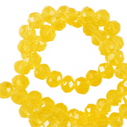 Perles &agrave; facettes 3x2mm disque Heishi Jaune freesia