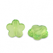 Perles acryliques fleur Vert printemps transparent