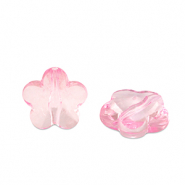 Perles acryliques fleur Rose transparent