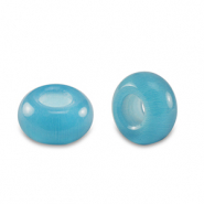 Pierres naturelles glas rondelles 14mm Bleu aqua