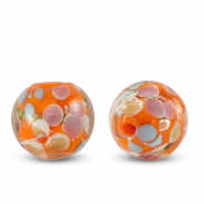 Perles en verre 14mm Transparent-orange