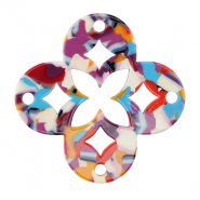 Pendentifs en r&eacute;sine mosa&iuml;que Confetti multicolore