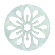 Pendentifs en r&eacute;sine mandala Bleu ciel