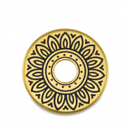 Perles en m&eacute;tal DQ donut Dor&eacute; (sans nickel)