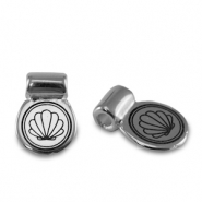 Poussoirs en métal DQ coquillage Argenté antique (sans nickel)