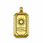 Breloques en métal DQ soleil Doré (sans nickel)