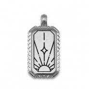 Breloques en métal DQ soleil Argenté antique (sans nickel)