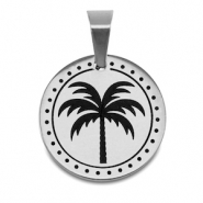 Breloques en acier Inox palmier Argenté