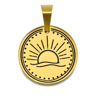 Breloques en acier Inox soleil Doré