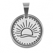 Breloques en acier Inox soleil Argenté