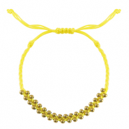 Bracelets tendance perles en acier inoxydable Jaune-dor&eacute;