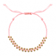 Bracelets tendance perles en acier inoxydable Rose-dor&eacute;