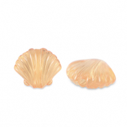 Perles acryliques coquillage Transparent marron cuivre