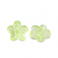 Perles acryliques fleur Transparent vert clair