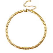 Chaines de cheville en acier Inox cha&icirc;ne maille serpentine Dor&eacute;