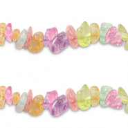 Perles en verre chips Transparent-multicolore