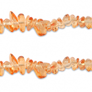 Perles en verre chips Transparent orange