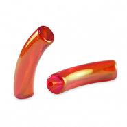 Perles tubes acryliques Rouge-AB coating