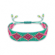 Bracelets tendance Vert turquoise-rose