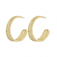 Boucles d'oreilles tendance en rotin Blanc natural