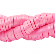 Perles Katsuki Heishi 6mm Rose azal&eacute;e de printemps-pearl shine coating