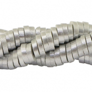 Perles Katsuki Heishi 4mm Argent&eacute;-pearl shine coating