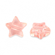 Perles acryliques &eacute;toile Transparent rose saumon
