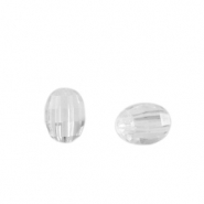 Perles acryliques ovale facettées Transparent