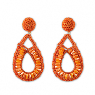 Boucles d’oreilles facettées goutte Doré-orange