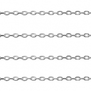 Appr&ecirc;ts en acier Inox cha&icirc;ne maille jaseron maille for&ccedil;at Argent&eacute;