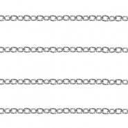 Appr&ecirc;ts en acier Inox cha&icirc;ne maille jaseron maille for&ccedil;at Argent&eacute;