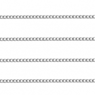 Appr&ecirc;ts en acier Inox cha&icirc;ne maille jaseron gourmette Argent&eacute;