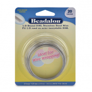 Beadalon Fil de style Allemand demi-rond 20Gauge Argent&eacute;