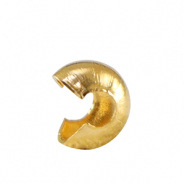 Appr&ecirc;ts en acier Inox Crimp Cover 3mm Dor&eacute;