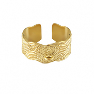 Bagues en acier Inox avec anneau Dor&eacute;