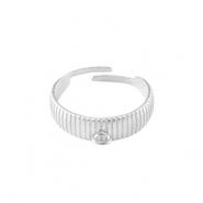 Bagues en acier Inox avec anneau Argent&eacute;