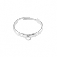 Bagues en acier Inox avec anneau Argent&eacute;