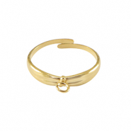 Bagues en acier Inox avec anneau Dor&eacute;