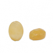 Pierres naturelles perles Quartz ovale Orange ambre multicolore